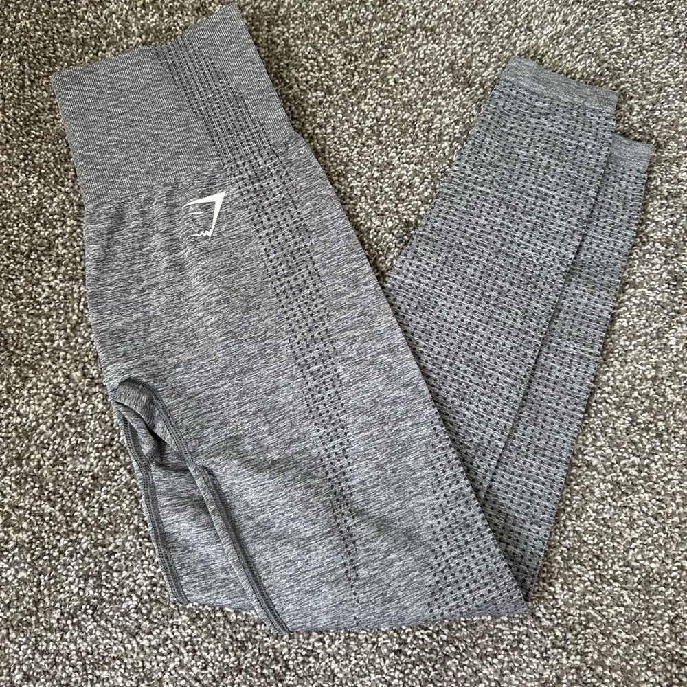 Light Gray Vital Seamless Gymshark Leggings | Size XS